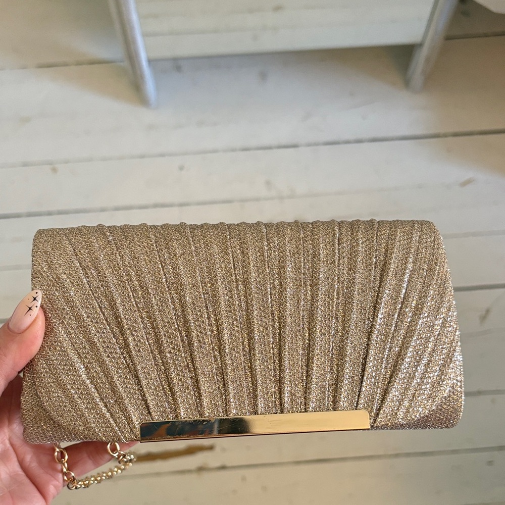 Elegant Gold Clutch Bag